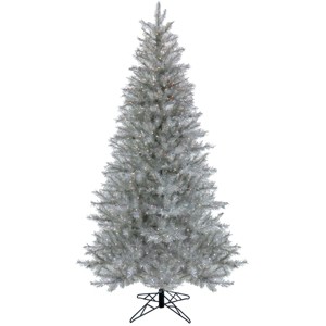 Prelit Crystal Silver Metallic Pine Artificial Christmas Tree Multicolor Lights - National Tree Company - 1 of 4