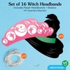 Big Dot of Happiness Paper Witch Hat and Pink Crown Headbands, Pink and Green Girls' Birthday Party, DIY Halloween Costume Party Hat Favors, 16 Count - 3 of 4