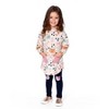 Deux par Deux Girl Glittering French Terry Dress Beige Printed Cat - 4 of 4