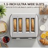 ZAFRO 4 Slice Toaster, 6 Browning Settings, Removable Crumb Tray, Stainless Steel Bread Toaster for Bagels, Muffins, Waffles, Defrost, 120V 1800W - 4 of 4