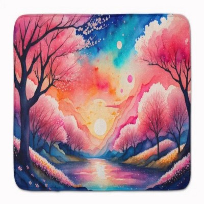 LunaLulinlk Cherry Blossom in Color Memory Foam Kitchen Mat Machine Washable Anti-Fatigue Mat Cushion
