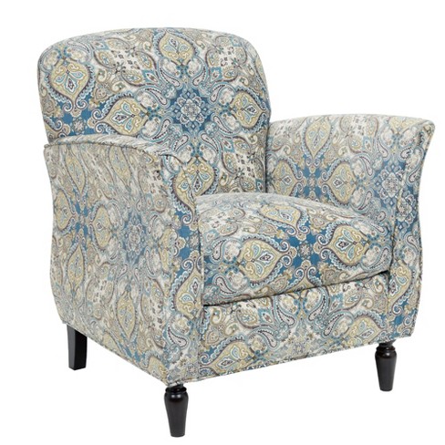 Denton Accent Chair Blue Brown Target