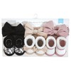 Hudson Baby Infant Girl Headband and Socks Giftset, Taupe Pink, One Size - 2 of 4