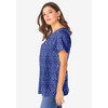 Roaman's Women's Plus Size Swing Ultimate Tee With Keyhole Back - 4 of 4