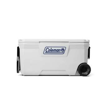 Coleman 316 100qt Wheeled Cooler with Sun Protection - Marine White