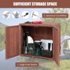 Tangkula 30" Outdoor Storage Box Wooden Storage Deck Box W/Spacious Inner Space & Countertop Tool Storage Cabinet for Backyard - 4 of 4