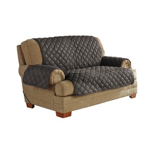 Ultimate Waterproof Furniture Protector With Neverwet Loveseat Slipcover Graphite - Serta, Grey