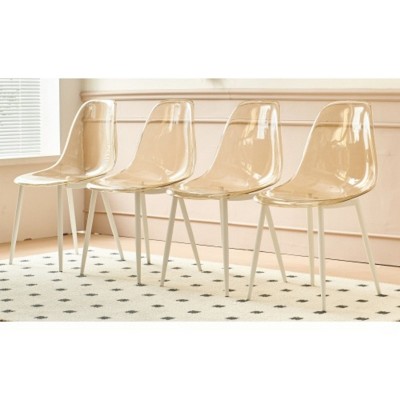 Modern 4-Pack: Metal and Plastic Dining Chairs