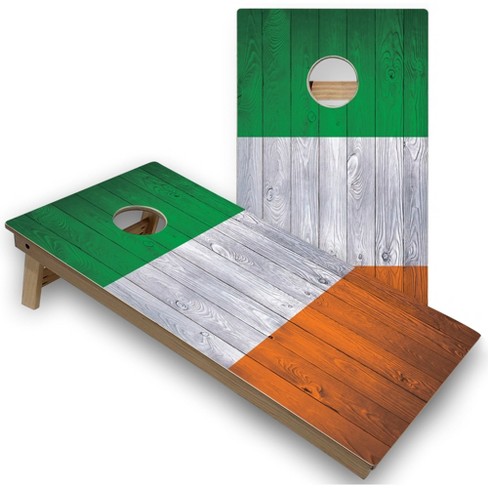 Skip's Garage Ireland Flag Cornhole Board Set, Includes 2 Boards, 8 Bags & Optional Accessories - image 1 of 4