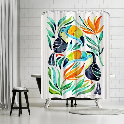 Americanflat Toucans by Cat Coquillette 71" x 74" Shower Curtain