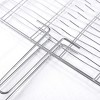 Unique Bargains Wooden Handle Metal Mesh Folder Barbecue Grill Silver 1 Pc - 4 of 4