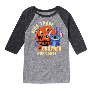 Boys' - Disney - Will Trade Brother For Candy Raglan Graphic T-Shirt - 1 of 4