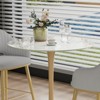 Artloge 100cm High Round Bar Height Bistro Pub Table Sintered Stone-top Breakfast Table - 3 of 4