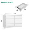 Molysoul 8 Drawer Dressers for Bedroom, Simple Chest of Drawers, Wood Closet Clothes Storage Dresser with Deep Drawers for Living Room,White - 3 of 4