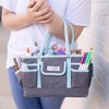 Everything Mary Deluxe Store & Tote Craft Organizer, Grey & Heather Teal - 2 of 4