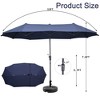 Ainfox 13ft Outdoor Patio Umbrella With Umbrella Base Double-sided Deck Pool Umbrella with 1.5 Inch Pole, Fade Resistant  for Porch, Market, Backyard - 2 of 4