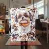 Shih Tzu Cartoon Pattern Flannel Throw Blanket, Digital Print Polyester Soft Cozy All Seasons Home Decor Gift, Christmas Gift. - 3 of 4