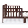PAGED Toddler Bed Wooden Baby Bed Frame with 4 Side Guardrails and Slatted Deisgn for Bedroom - 2 of 4
