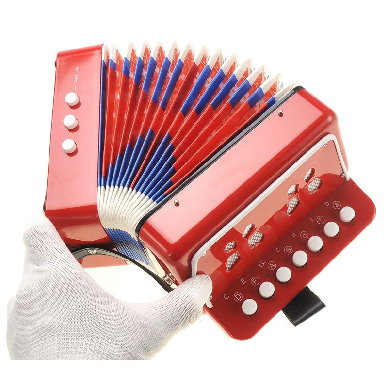 Insten Toy Accordion with Instruction Book, Musical Instruments for Kids, Baby & Toddlers, Red, 5 of 6