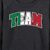 Women's - Instant Message - Team Italy Lightweight French Terry Wide Neck Long Sleeve Graphic Shirt - 2 of 4