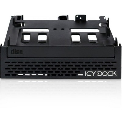 Icy Dock FLEX-FIT Quinto MB344SPO Drive Enclosure for 5.25" IDE, Serial ATA, SAS External - Black - 4 x HDD Supported - 4 x SSD Supported