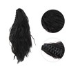 Unique Bargains Women's Nature Long Hair Ponytail Wig Clip 13.78inch Black 1 Pc - 4 of 4