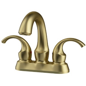 LOVMOR 2-Handle Bathroom Sink Faucet 3 Hole, Gold - 1 of 4