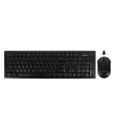 Macally RF Wireless Slim 104 Key Computer Keyboard + Mouse Combo