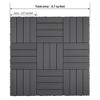 Chic Crate 9Pcs 12" Wood-Plastic Composite Interlocking Deck Tiles - Gray Waterproof All Weather - 4 of 4