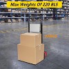 Acekool 2-in-1 Collapsible Hand Truck & Step Ladder, 220lb Capacity Aluminum Dolly Cart, Anti-Slip Steps, Folding Design for Home & Office - 2 of 4