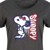 Women's Peanuts Graffiti Snoopy Graphic T-shirt Dress - Heather Charcoal - 4X - 2 of 4