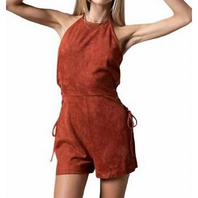 Women's SUEDE STRAPPY ROMPER - Illa Illa