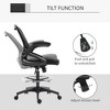 NicBex Adjustable Height Mesh Drafting Office Chair with Lumbar Support,Flip-up Armrests,Footrest Ring for Work Study,Black - 4 of 4