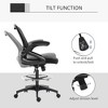 NicBex Adjustable Height Mesh Drafting Office Chair with Lumbar Support,Flip-up Armrests,Footrest Ring for Work Study,Black - image 4 of 4