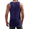 Men's Mesh Tank Top Fishnet Fitted Sleeveless Muscle Round Neck Top - 2 of 4