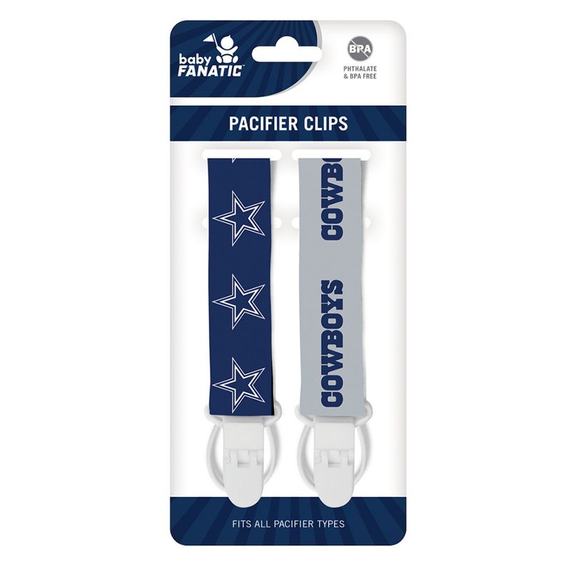 BabyFanatic Officially Licensed Unisex Pacifier Clip 2-Pack - NFL Dallas Cowboys - Officially Licensed Baby Apparel, 3 of 6