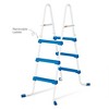 Funsicle 36 Inch SureStep 3 Stair Swimming Pool Ladder with 12' x 36" QuickSet Inflatable Ring Top Outdoor Above Ground Pool and Pump - 4 of 4