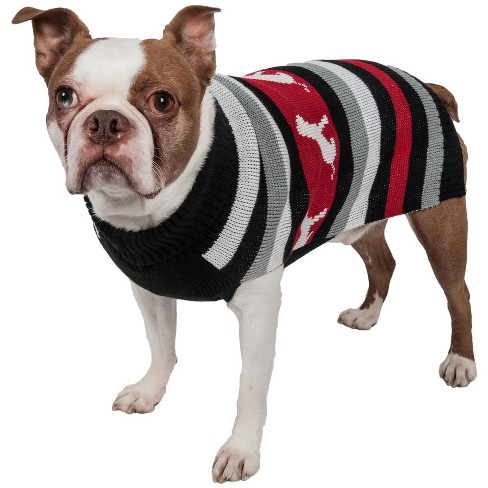 Pet Life (R) Dog Patterned Stripe Fashion Ribbed Turtle Neck Pet Sweater - image 1 of 4