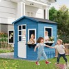 Play House for Kids Outdoor，Wooden Kids Playhouse Cottage ,  Cottage Toddler Playhouse with Windows, Flowerpot Holders and Working Door - 2 of 4