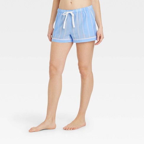 Women S Striped Simply Cool Pajama Shorts Stars Above Blue Target