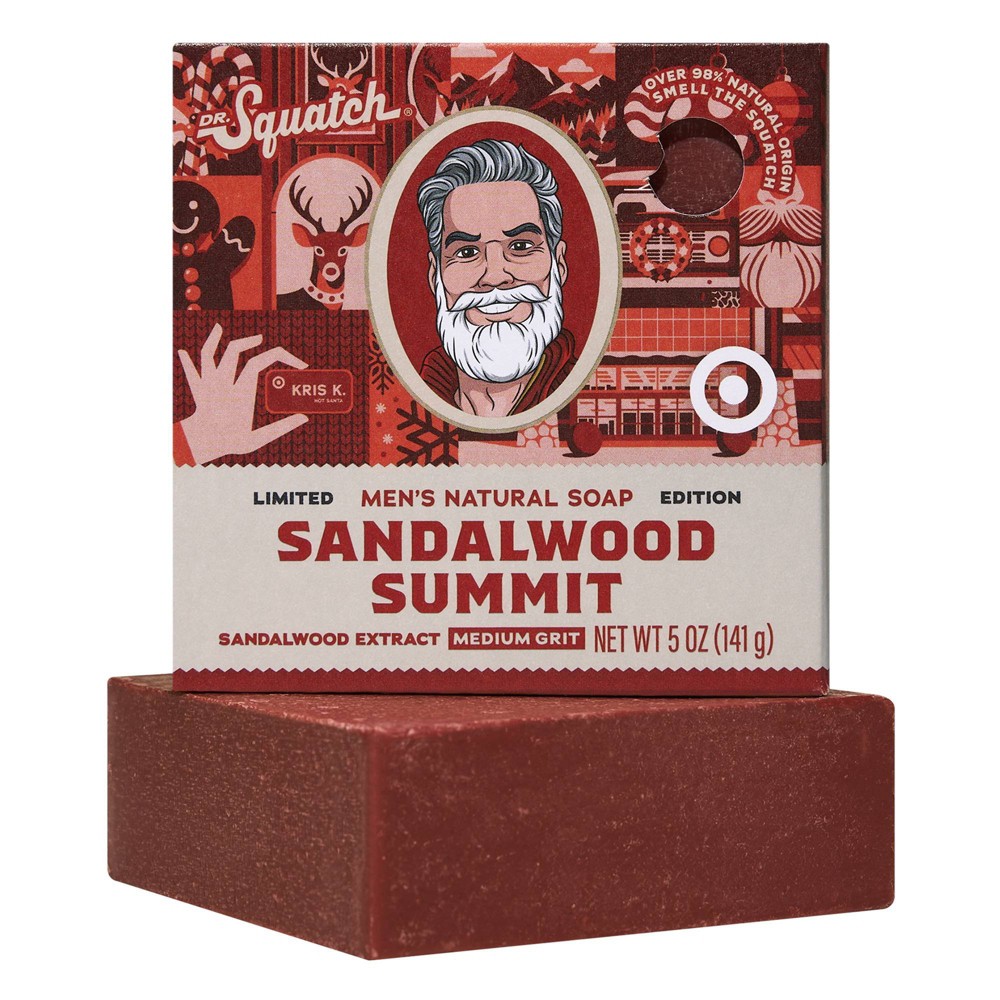 DR. SQUATCH Men's All Bar Soap - Not Santa - 5oz: Whole Body Cleansing, Fresh, For Normal Skin