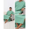 Lars Amadeus Men's Solid Color Side Split Hooded Long Night Gown with Pocket - 3 of 4