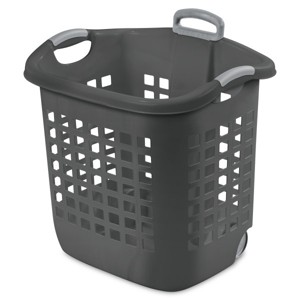 Sterilite Ultra Wheeled Laundry Basket, 1.7 Bushel with Handles, Grey, 4 Pack - 1 of 4