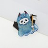 Unique Bargains Halloween Ghostly Skull Design Claw Clip Blue Black 1 Pc - 3 of 4