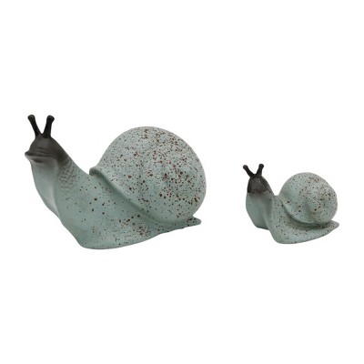 Transpac Resin Snail Garden Decor Set of 2 Home Decorations Spring
