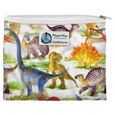 Planet Wise Reusable Zipper Sandwich Bag - Dino Mite, Multicolored