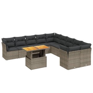 vidaXL Garden Sofa Set Grey - 1 of 4