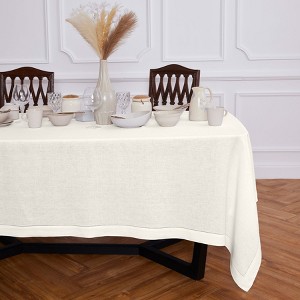 Solino Home Linen Hemstitch Tablecloth | Sonoma - 1 of 4