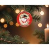HomeRoots Festive Snowman on his way Hand Painted Mouth Blown Glass Ornament - 2 of 2