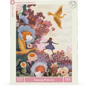 New York Puzzle Company Among Flowers 500 Piece Puzzle - 1 of 4